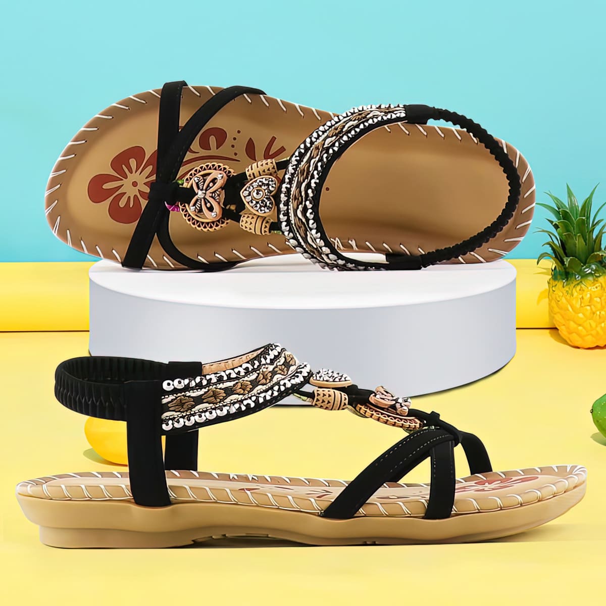 Lively® Sandales Noir / 36 Sandales Lively™ | Confortables & élégantes